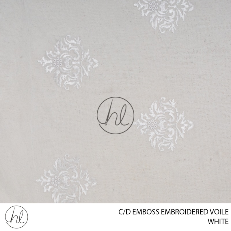 C/D Voile Embroidered Emboss