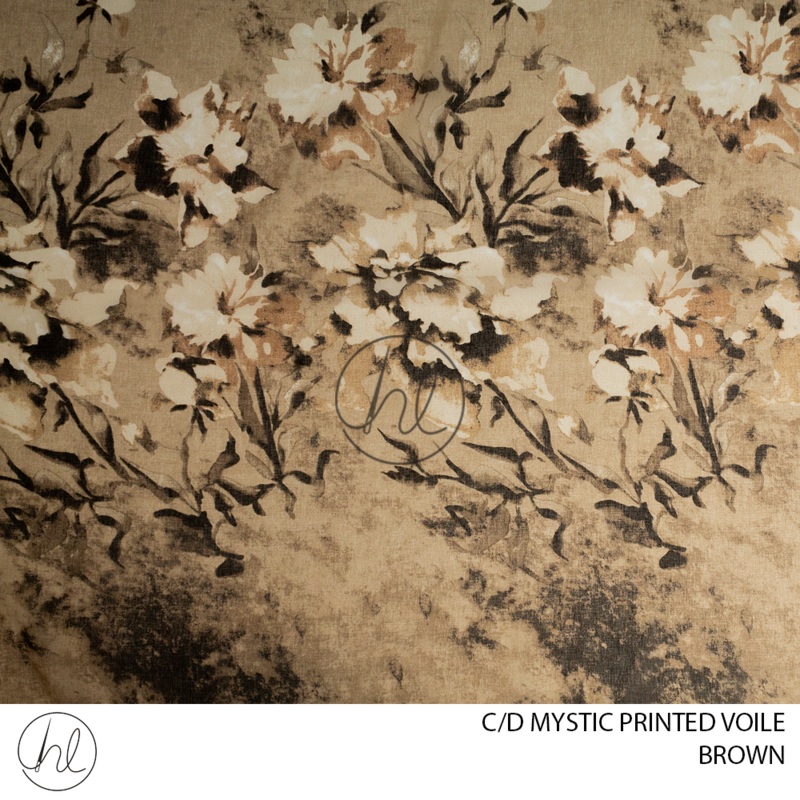 C/D Voile Mystic Printed  275 CP 280cm Brown