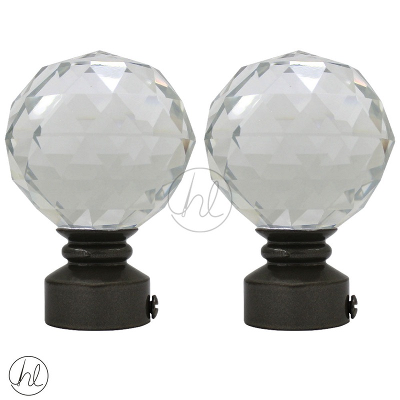 CRYSTAL PRISM FINIAL 25MM BRONZE