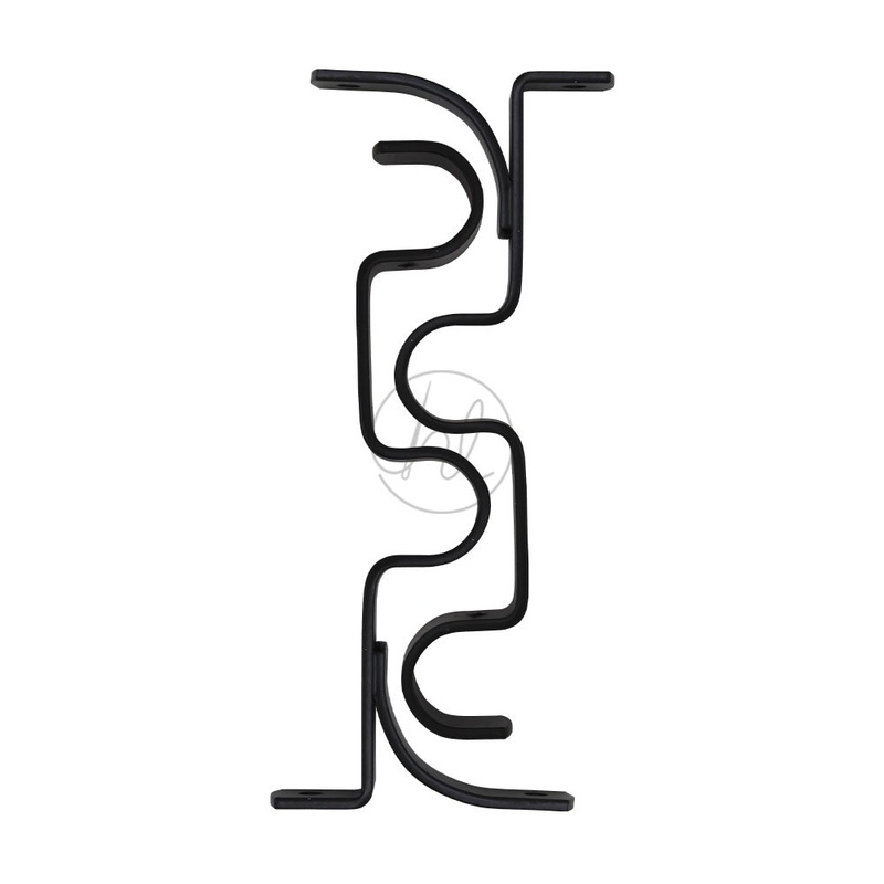 DOUBLE BRACKET ALPHA 25MM DESIGN 02 BLACK