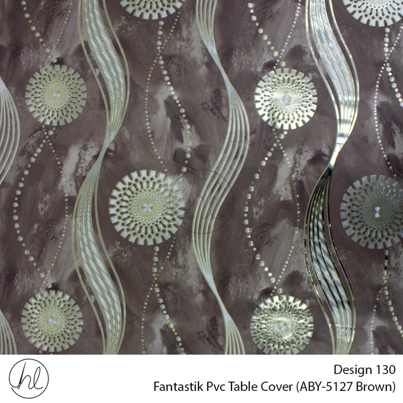 Fantastik Pvc Table Cover Design 130 140cm Per m Brown