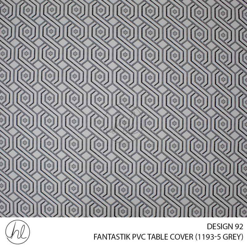 FANTASTIK PVC TABLE COVER DESIGN 92 140CM PER M GREY