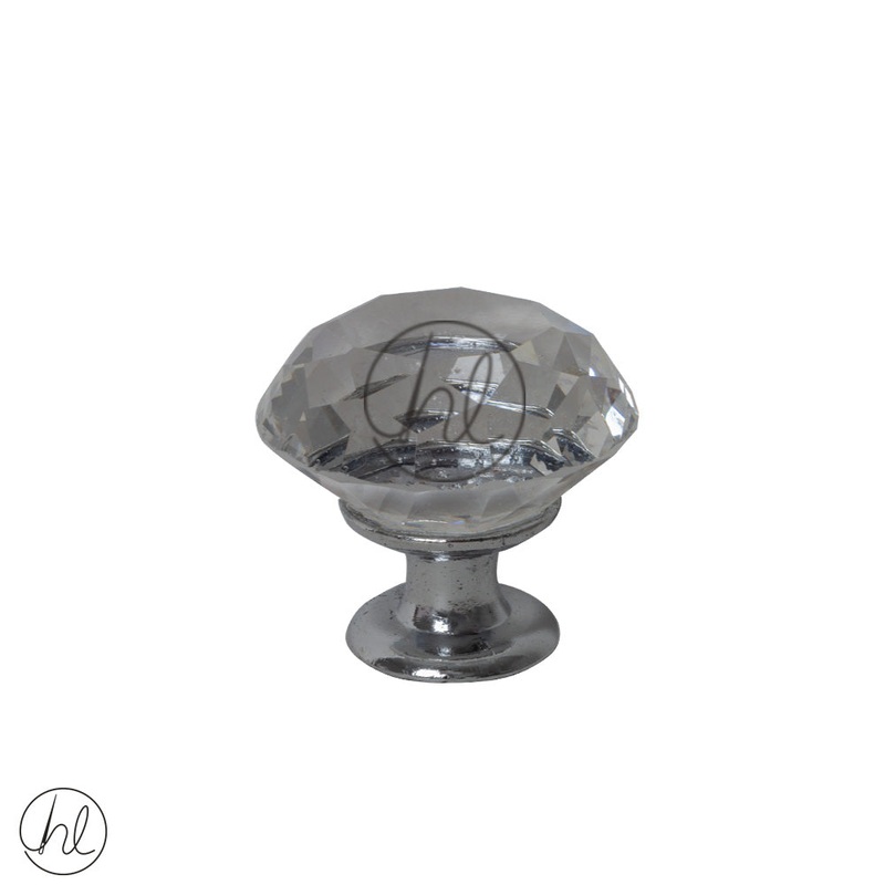 FLAT CRYSTAL KNOB CLEAR
