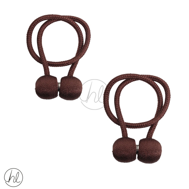 MAGNETIC TIE-BACK 907 ROUND CHOCOLATE 2 PER PACK