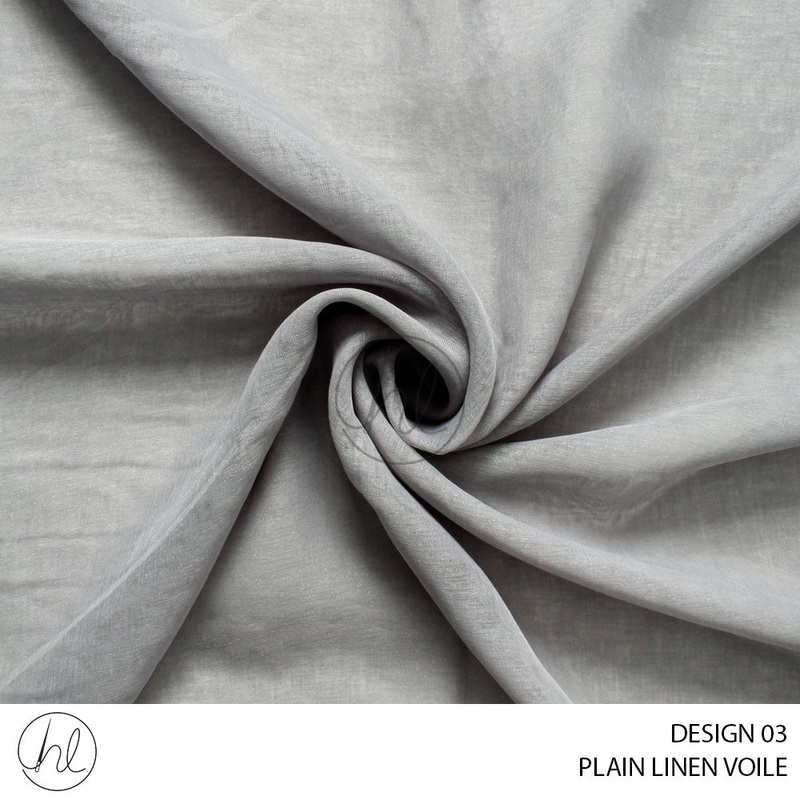 PLAIN LINEN VOILE DESIGN 03 GREY 280CM PER M