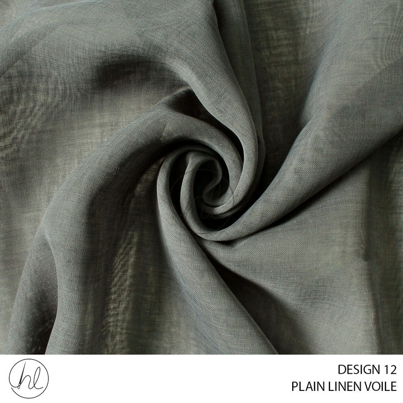 PLAIN LINEN VOILE DESIGN 12 CHARCOAL 280CM PER M