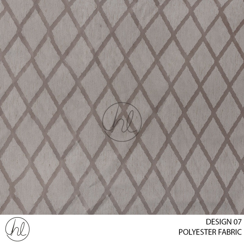 POLYESTER FABRIC F4323 DESIGN 07 BEIGE 280CM WIDE PER M