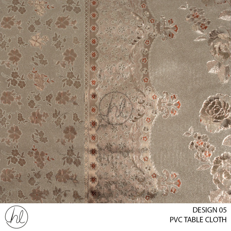 PVC TABLE CLOTH 4642 DESIGN 05 BRONZE 140CM WIDE PER M