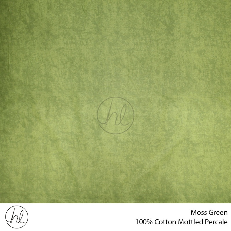 100% COTTON MOTTLED PERCALE  MOSS GREEN ROLL ROLL 001