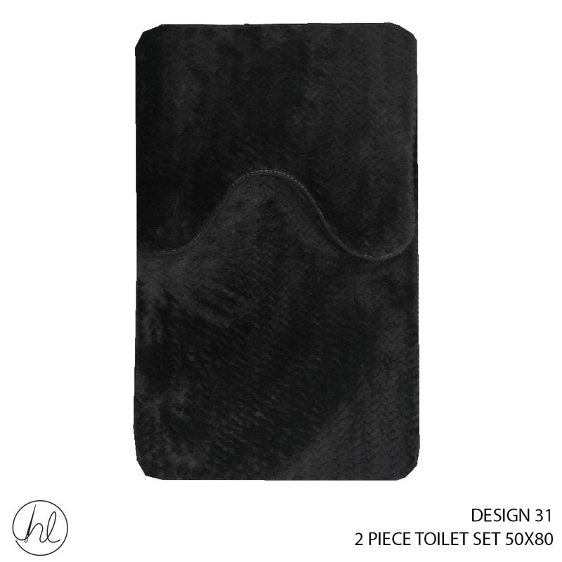 2 PIECE TOILET SET 50X80 DESIGN 31 BLACK