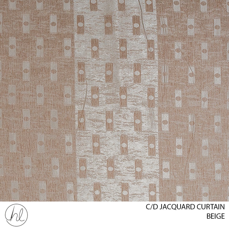 C/D Jacquard CurtainCP 280cm Beige