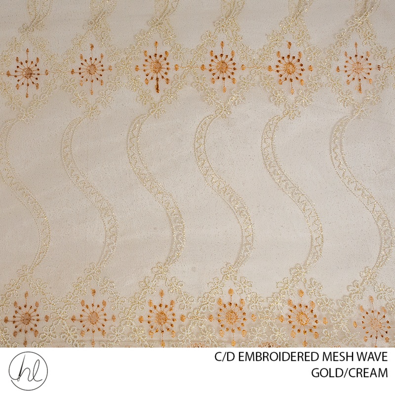 C/D Mesh Embroidered Wave