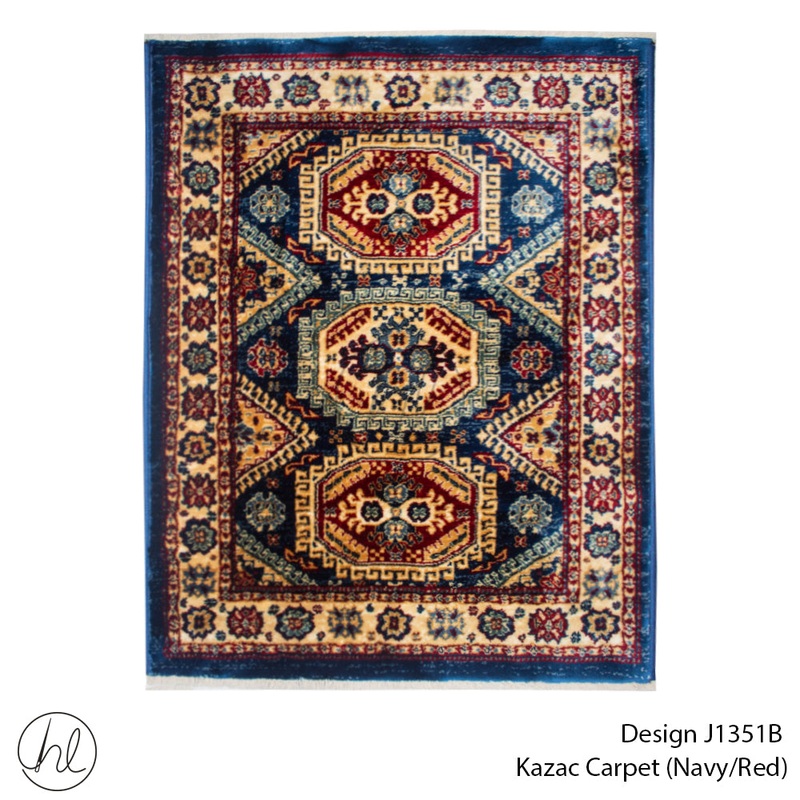 CARPET KAZAC J1351B NAVY/RED FREE 1