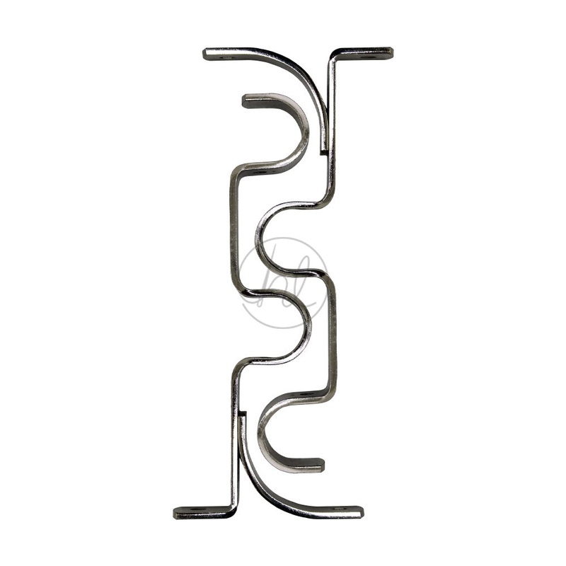 DOUBLE BRACKET ALPHA 25MM DESIGN 01 STAINLESS STEEL