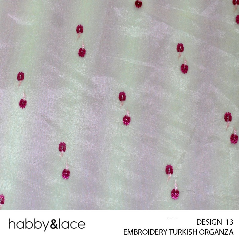 EMBROIDERED TURKISH ORGANZA DESIGN 13 280CM PER M