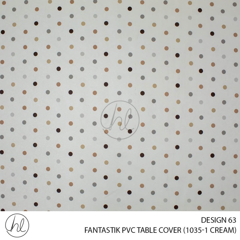FANTASTIK PVC TABLE COVER DESIGN 63 140CM PER M CREAM