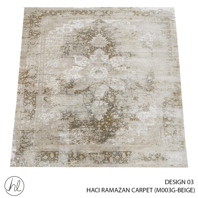 HACI RAMAZAN CARPET 60% ACRYLIC & 40% VISCOSE 160X230 DESIGN 03 BEIGE