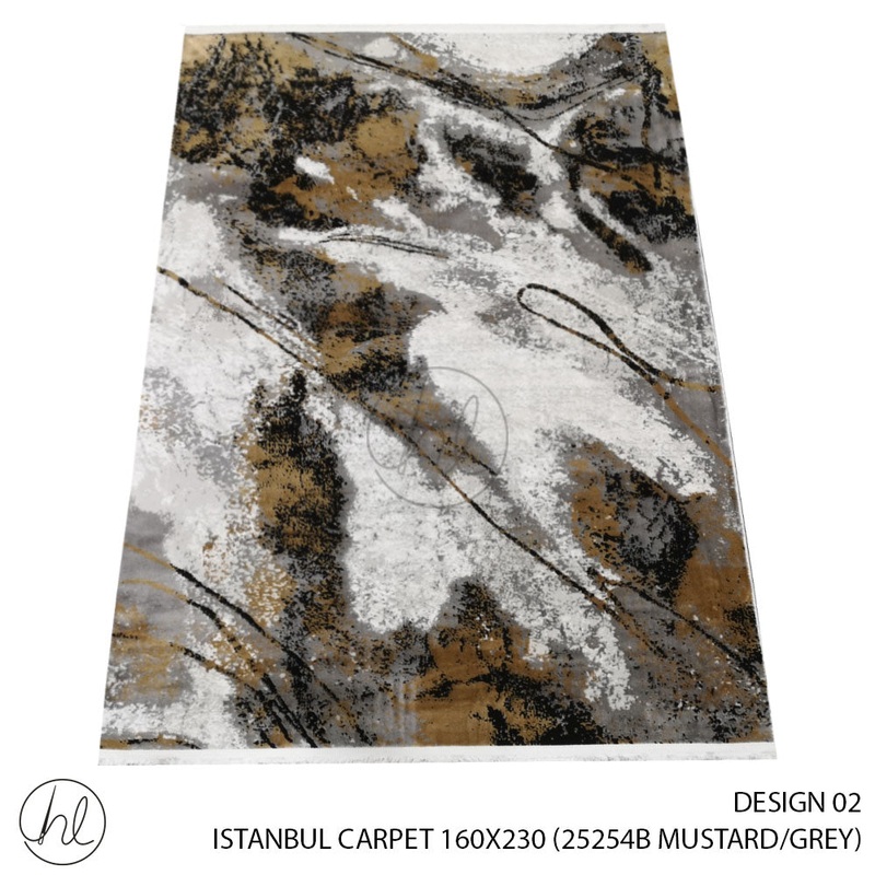 ISTANBUL CARPET 160X230 DESIGN 02 MUSTARD/GREY