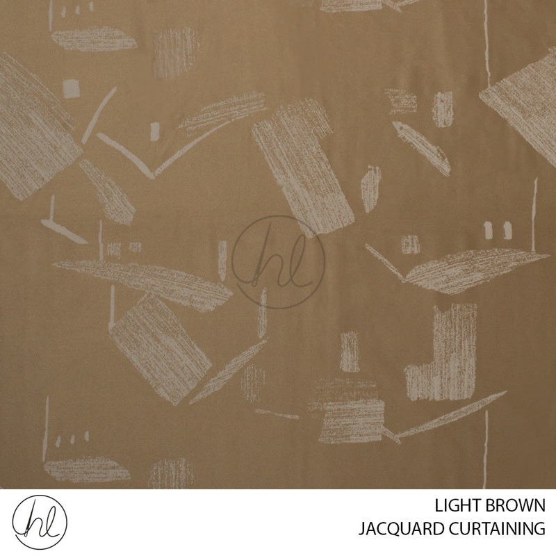 JACQUARD CURTAINING S/FINE LIGHT BROWN 280CM WIDE PER M