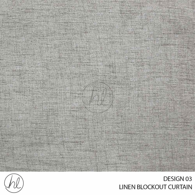 LINEN BLOCKOUT CURTAIN DESIGN 03 280CM PER M LIGHT BEIGE