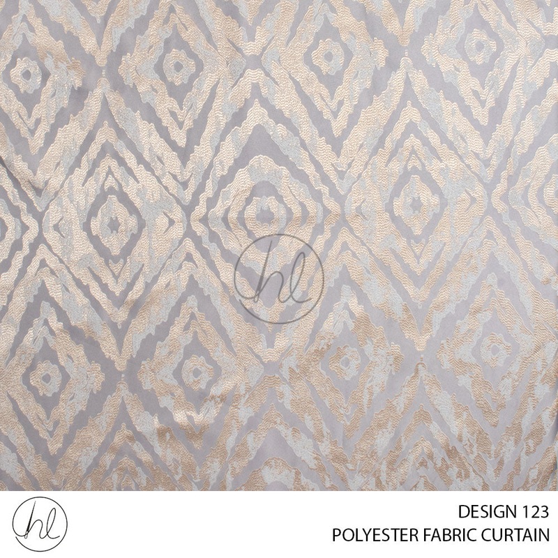 POLYESTER FABRIC DESIGN 123 LIGHT GOLD 120CM PER M