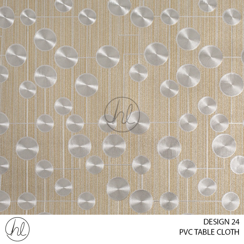 PVC TABLE CLOTH 4659 DESIGN 24 GREY 140CM WIDE PER M