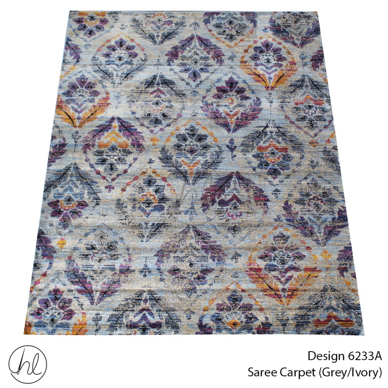 CARPET SAREE 6233A GREY/IVORY FREE