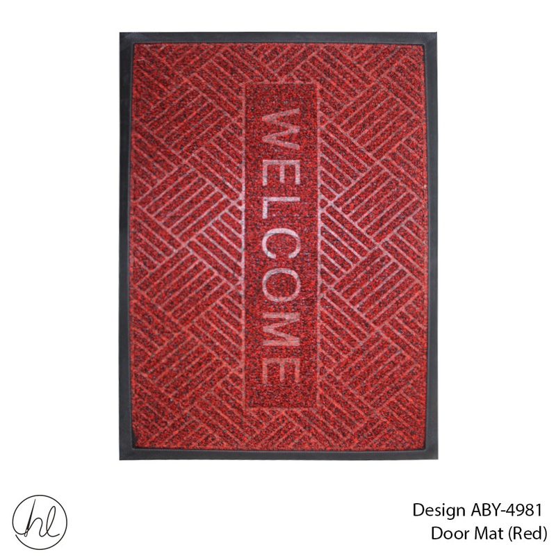 DOOR MAT DESIGN4 40X60CM RED FREE