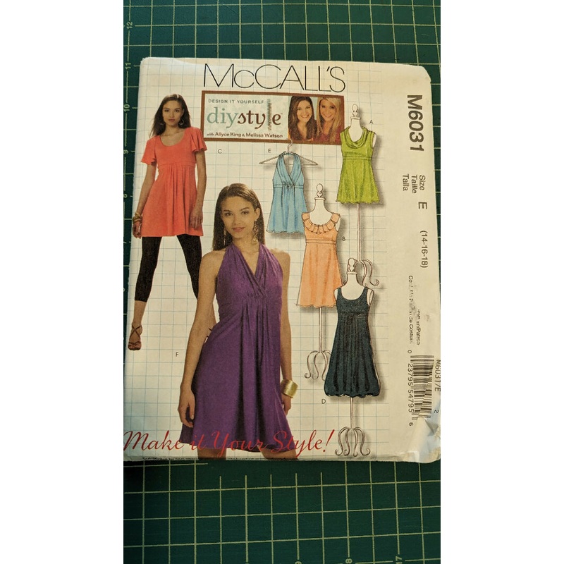 McCall's M6031 Design It Yourself Tops, Tunics & Dresses Sewing Pattern Sizes 14-18
