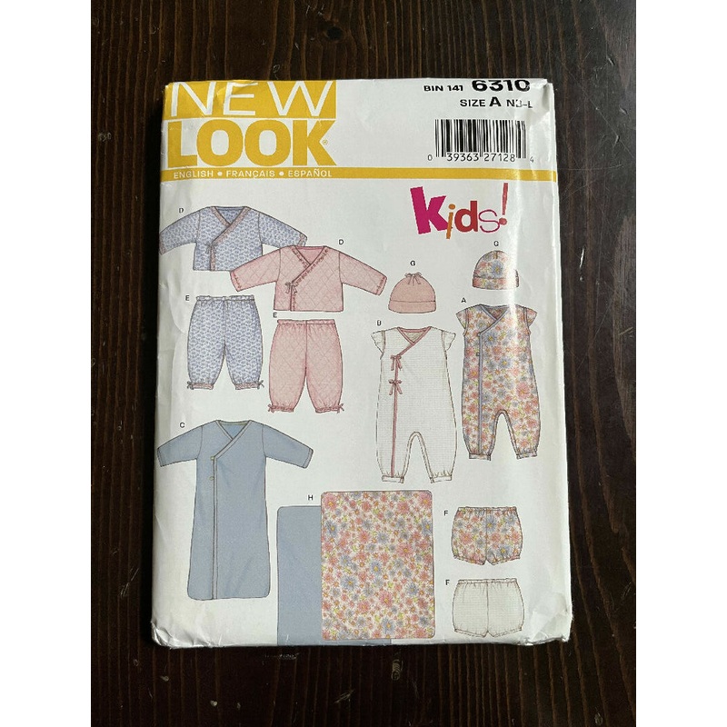 New Look 6310 Baby Gown, Top, Pants and Blanket
