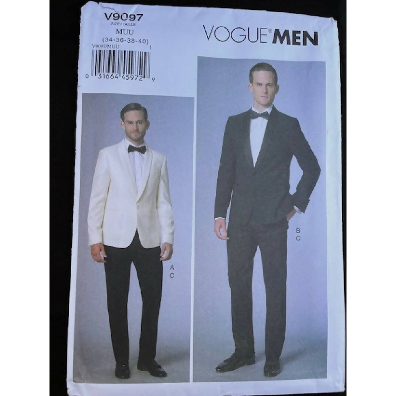 *VOGUE MEN V9097 Mens Jacket and Pants (40-42-44-46)