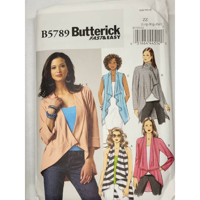 Butterick Fast & Easy B5789 Misses Vest & Jacket