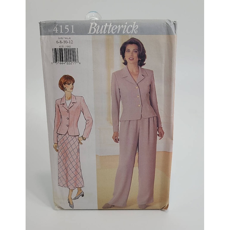 Butterick Pattern 4151 Misses Top, Skirt, Pants Size 6, 8, 10, 12