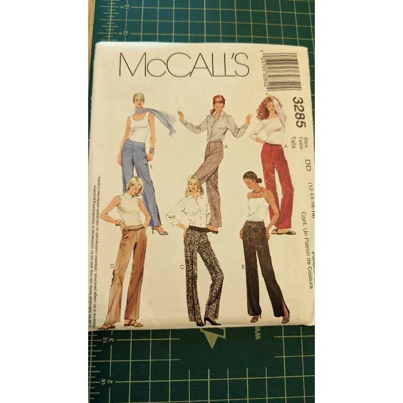 McCall's 3285 Pants Sewing Pattern Sizes 12-18
