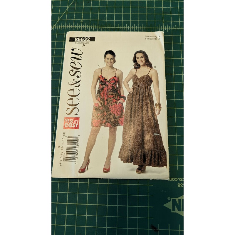 See & Sew B5632 Yes! It's Easy Women's Dress Size 4-18 Sewing Pattern