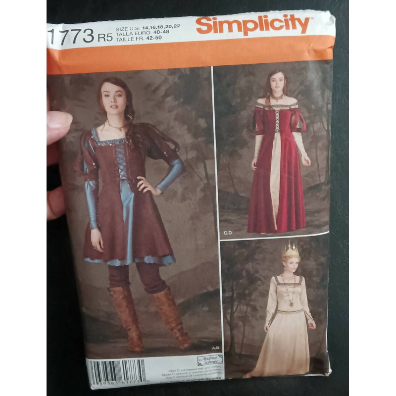 Simplicity 1773 R5 Princess Dress sizes 14-22