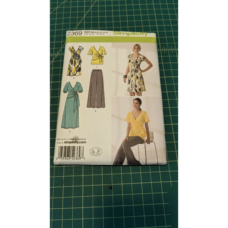 Simplicity 2369 Knit Dress, Tunic & Pants Sewing Pattern Sizes 8-16
