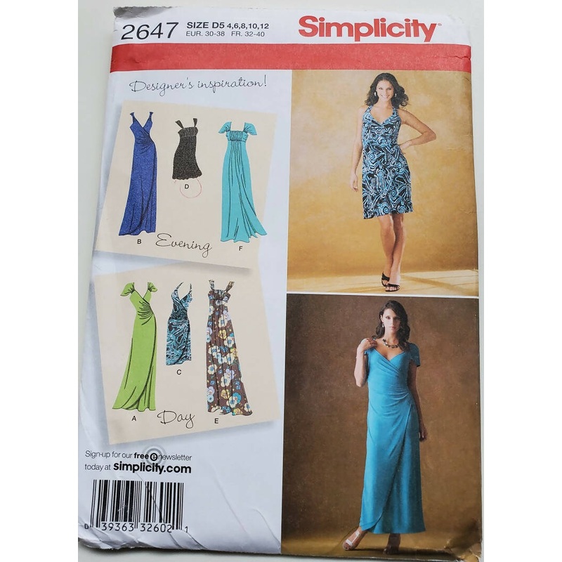 Simplicity 2647 Uncut Pattern 4-12