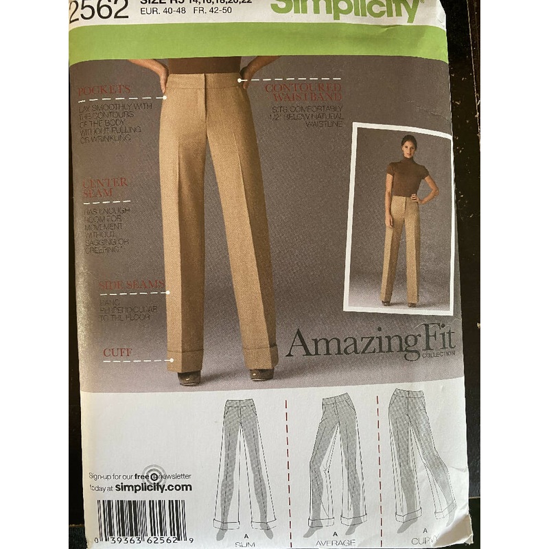 Simplicity Pants Pattern 2562