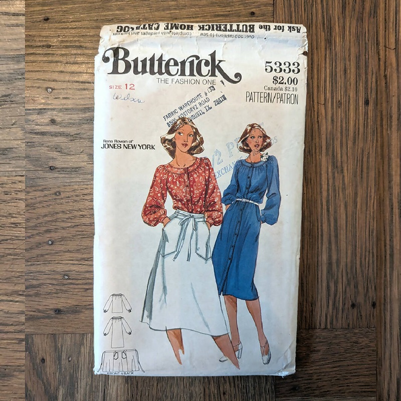 Vintage sewing pattern - Butterick 5333