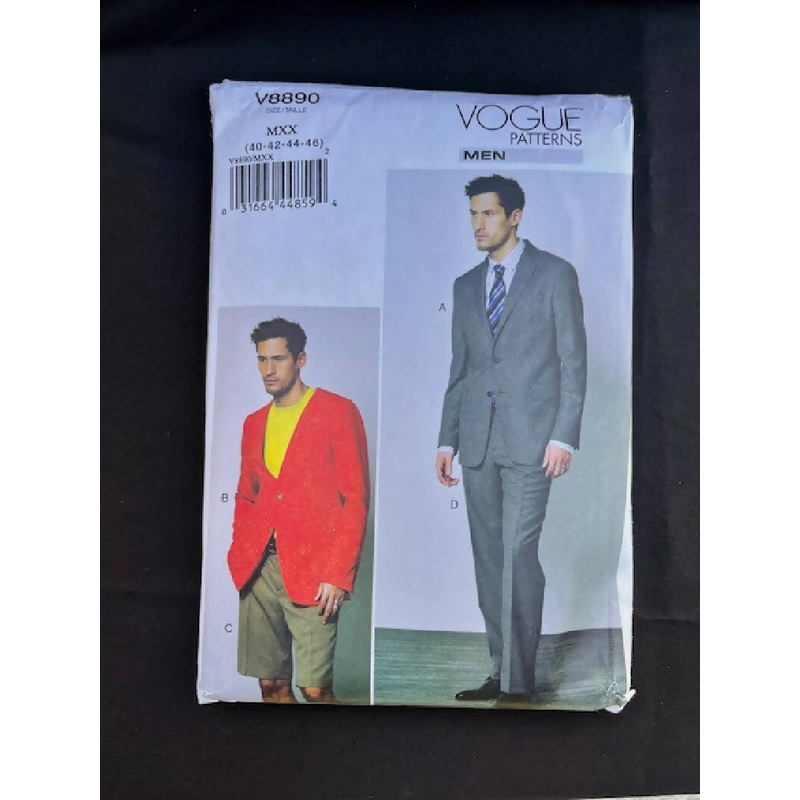 VOGUE MEN V8890 Mens Jacket, Shorts and Pants