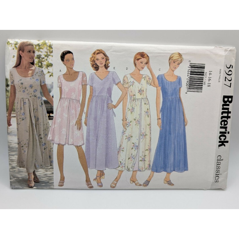 VTG Butterick 5297 Classics Misses' Dress Pattern Sizes 14-18