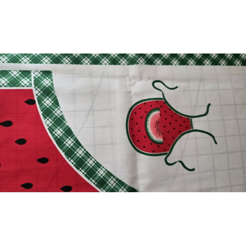 Apron preprinted watermelon includes lg pocket and ties, Springs Ind