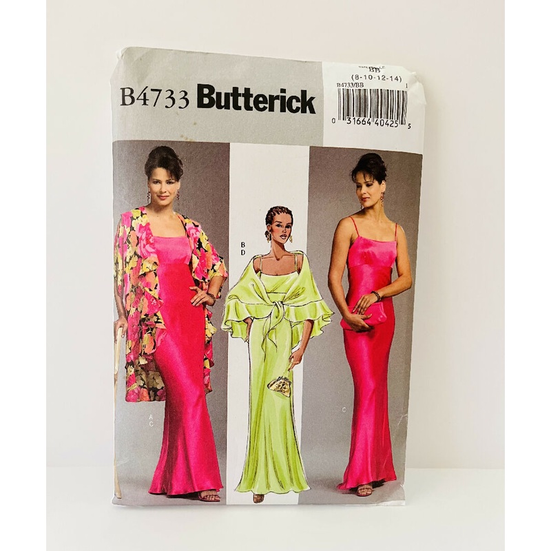 Butterick #4733 Evening dress & Shoulder wrap