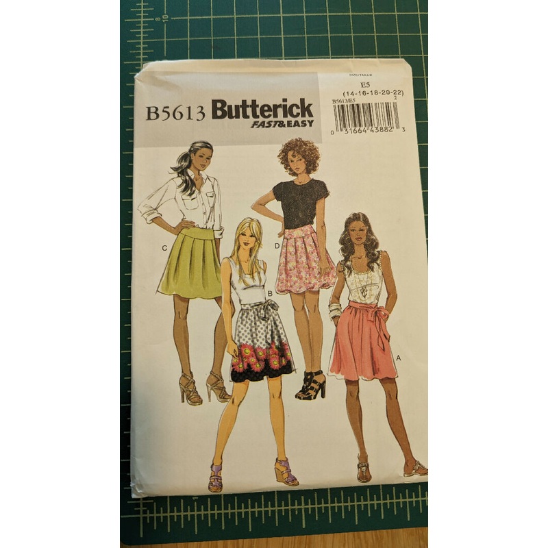Butterick B5613 Fast & Easy Skirt with Sash Sewing Pattern Sizes 14-22