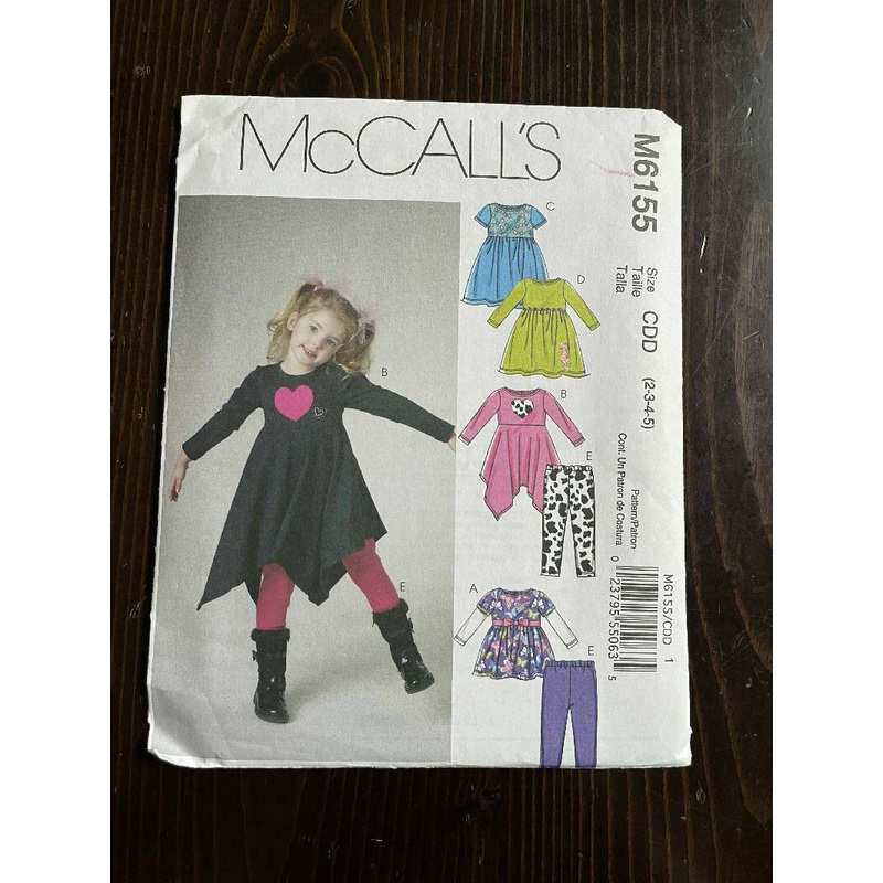 McCall's M6155 Child's/Girls's Top, Dress and Leggings