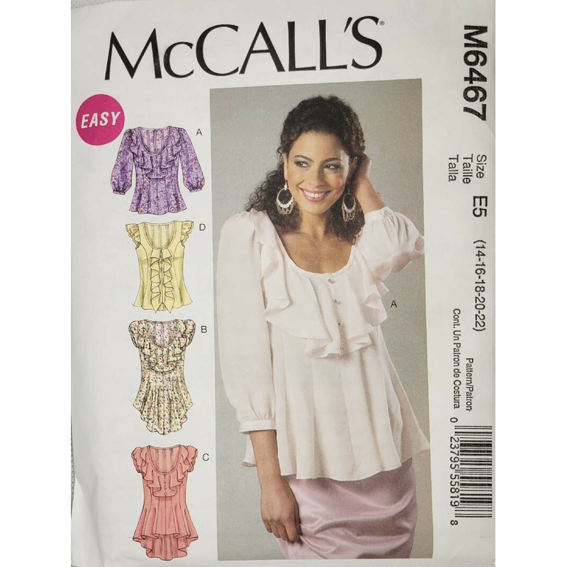McCall's M6467 Blouse Pattern