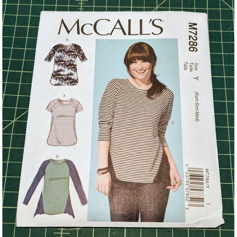 McCall's M7286 Pullover Top Pattern Sizes XS-M