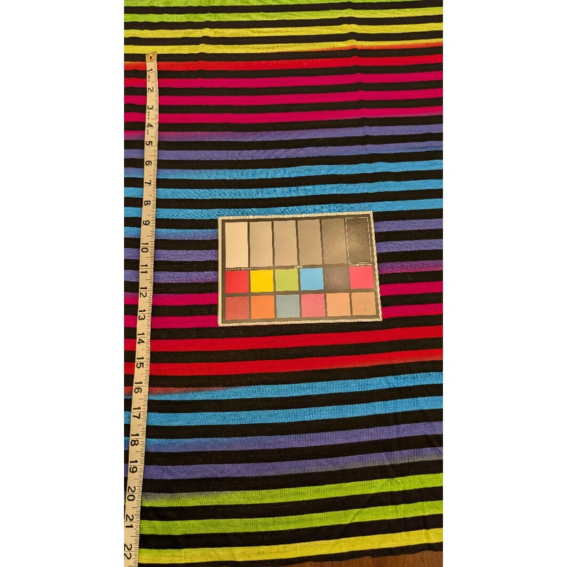 Multicolor Ombre Striped Cotton Jersey 2-way Stretch Knit Fabric 60"W - 1 yd