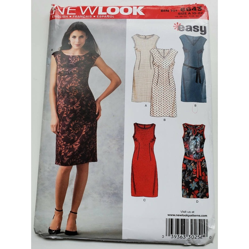New Look 6643 Uncut Pattern 10-22